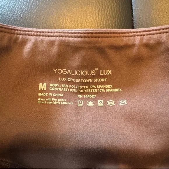 Yogalicious Lux Crosstown Skort Brown - Picture 3 of 5